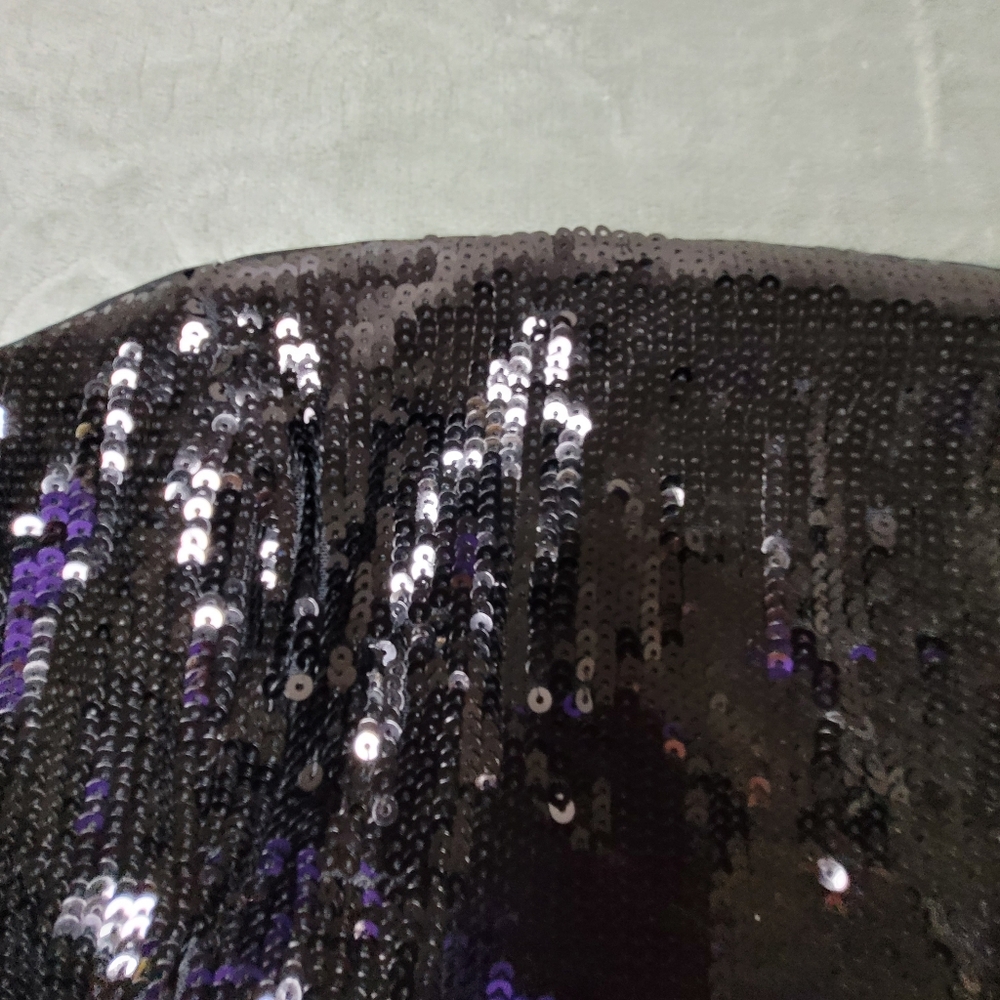 Fashion Nova Nemara Sequin Tube Top Dress Cropped Black Size XLarge - Picture 9 of 12